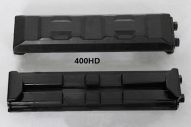 Replaceable Black Clip On Rubber Track Pads Noise Reduction 400mm Length