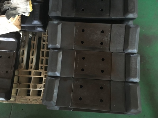 500mm Wide 171 Pitch Chain On Black Excavator Rubber And Steel Rubber Pads