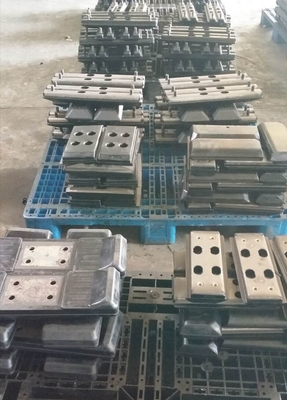 500mm Wide 171 Pitch Chain On Black Excavator Rubber And Steel Rubber Pads