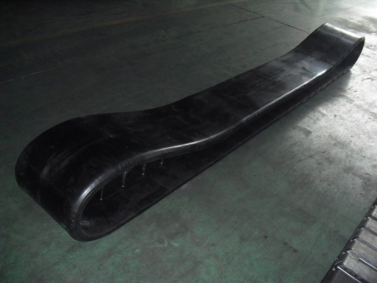 470x152.4x52 Smooth Pattern or Engraved Pattern Rubber Tracks Asphalt Paver Parts With 52 Links