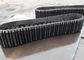 Black Color Heavy Equipment Rubber Tracks , Anti Corrosion CAT Rubber Tracks