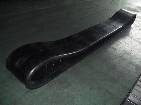 470x152.4x56 Smooth Or Engraved Pattern PF6110 Rubber Tracks Asphalt Paver Parts With 52 Links