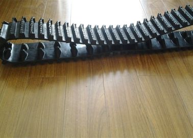 Black Small Snowmobile Rubber Track High Running Speed With 24 Link