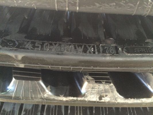 Rubber Track 450*81*76W W-Lug Pattern Excavator Rubber Track Fits for TB175 Excavator